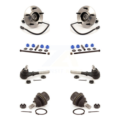 Hub Bearing Lower Ball Joint Outer Tie Rod & Link Front Kit (8Pc) For Ford F-150