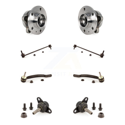 Hub Bearing Lower Ball Joint Outer Tie Rod & Link Front Kit (8Pc) For Volvo XC90