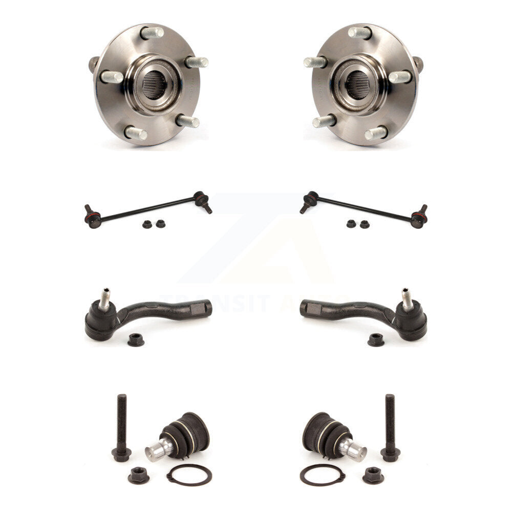 Bearing Lower Ball Joint Outer Tie Rod & Link Front Kit (8Pc) For Nissan Sentra