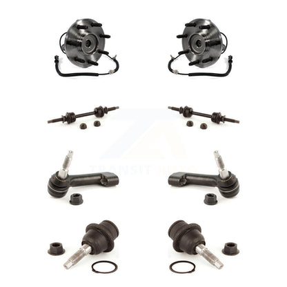 Hub Bearing Lower Ball Joint Outer Tie Rod & Link Front Kit (8Pc) For Ford F-150