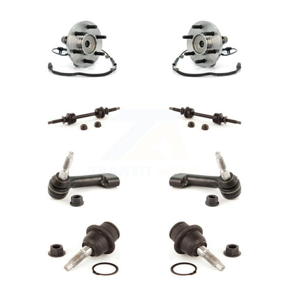 Hub Bearing Lower Ball Joint Outer Tie Rod & Link Front Kit (8Pc) For Ford F-150