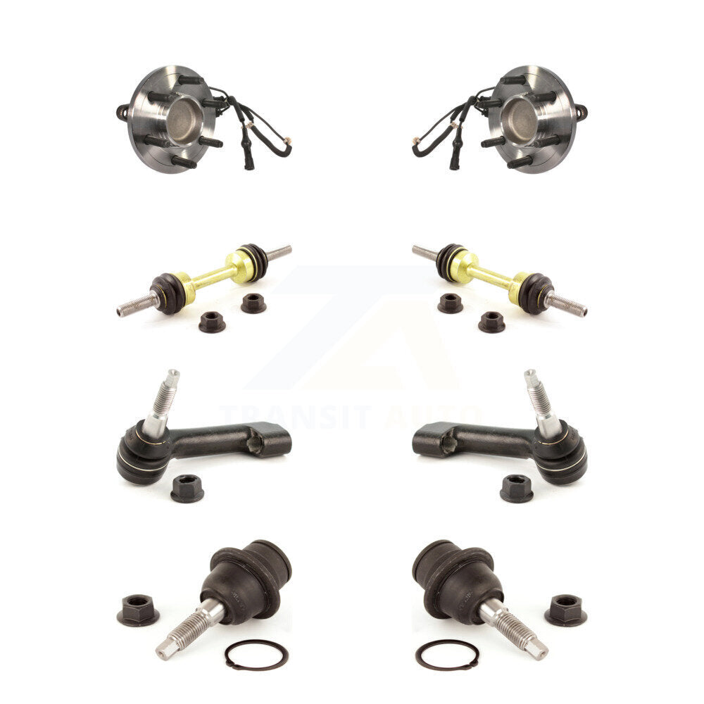 Bearing Lower Ball Joint Outer Tie Rod Link Front Kit (8Pc) For Ford Expedition