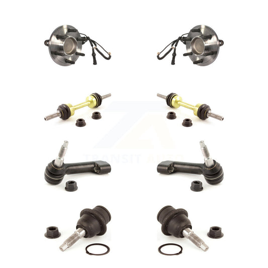Bearing Lower Ball Joint Outer Tie Rod Link Front Kit (8Pc) For Ford Expedition