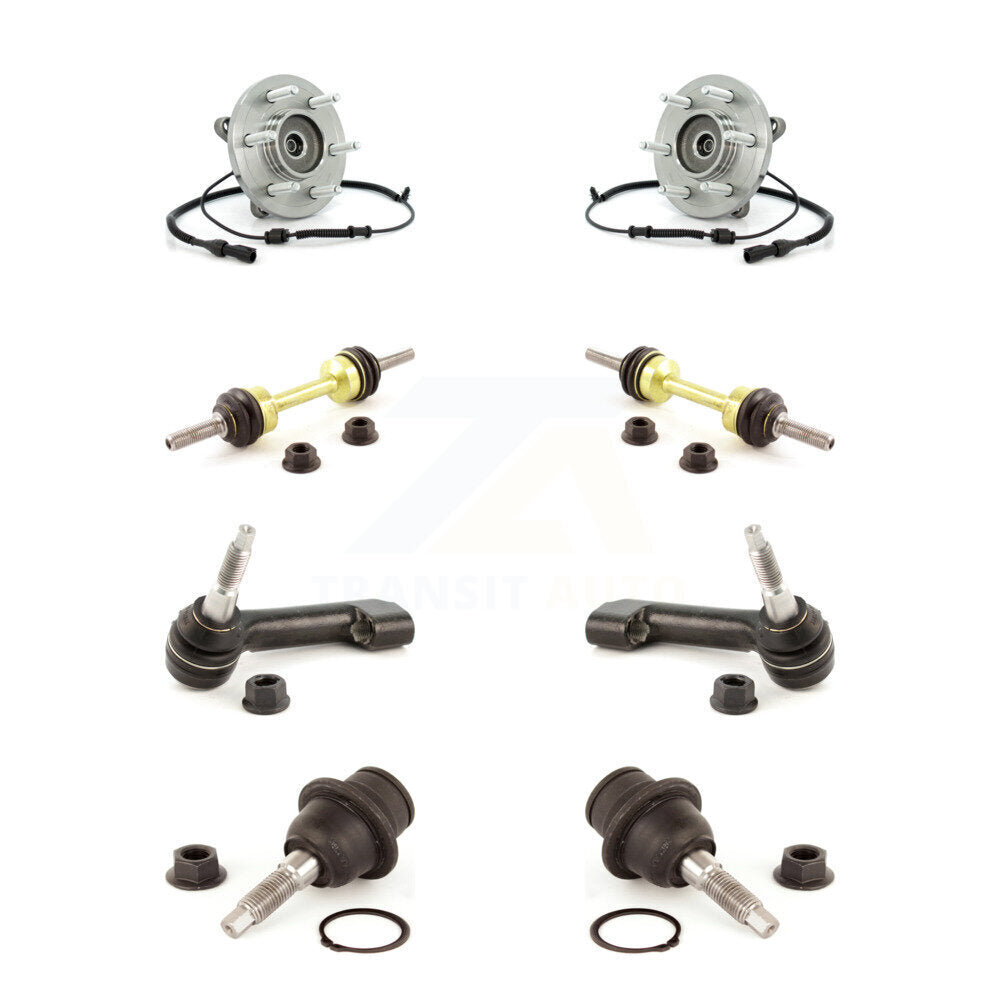 Bearing Lower Ball Joint Outer Tie Rod Link Front Kit (8Pc) For Ford Expedition