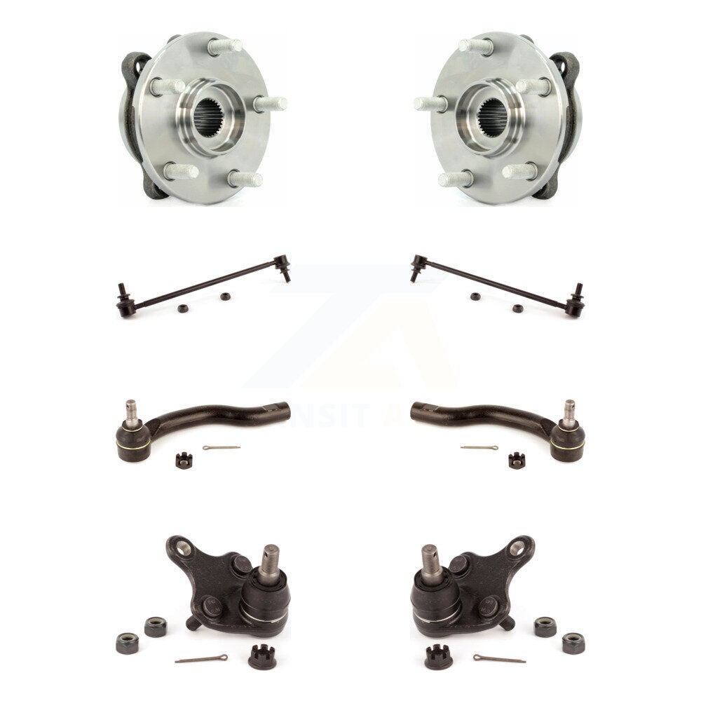 Bearing Lower Ball Joint Outer Tie Rod & Link Front Kit (8Pc) For Toyota RAV4 tC