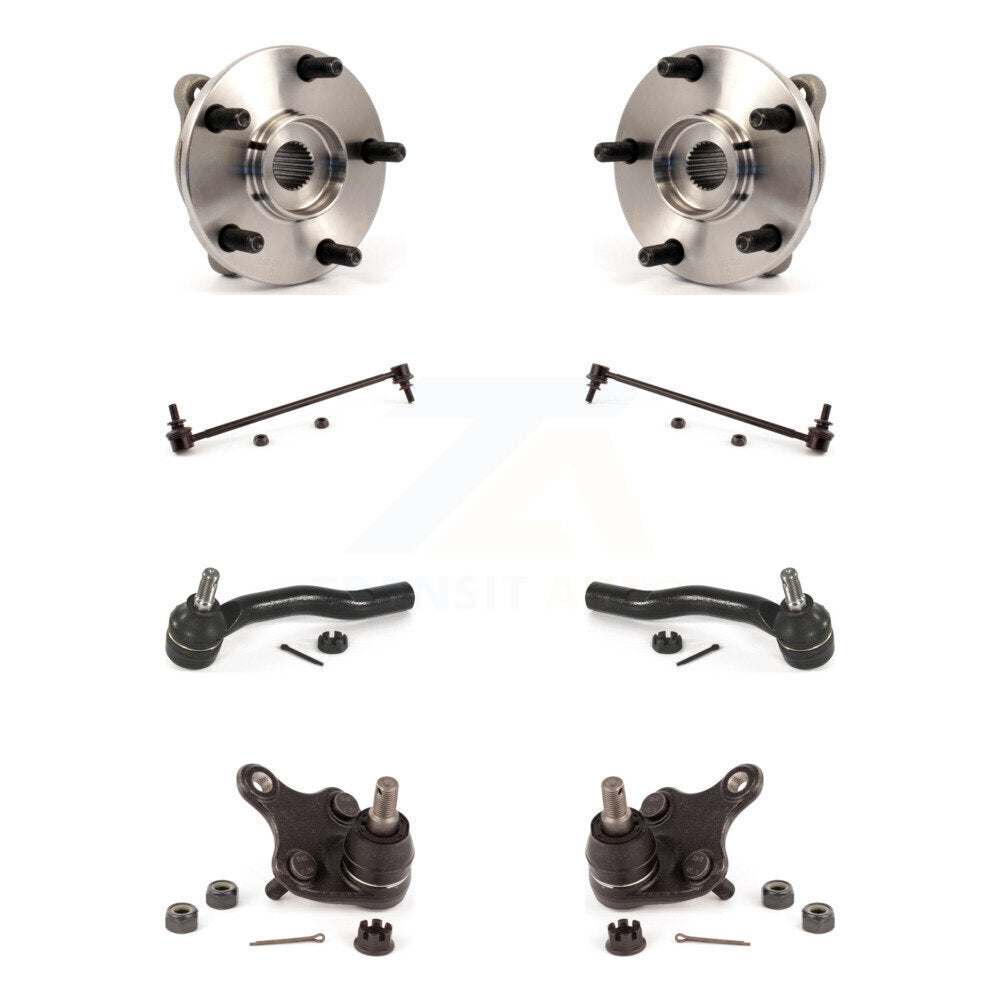 Bearing Lower Ball Joint Outer Tie Rod & Link Front Kit (8Pc) For Toyota Prius V