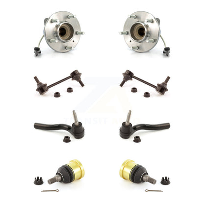Hub Bearing Lower Ball Joint Outer Tie Rod Link Front Kit (8Pc) For Cadillac CTS