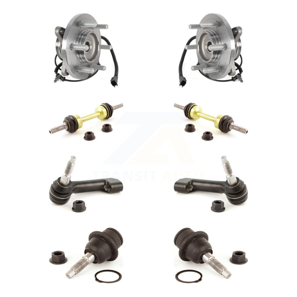 Bearing Lower Ball Joint Outer Tie Rod Link Front Kit (8Pc) For Ford Expedition