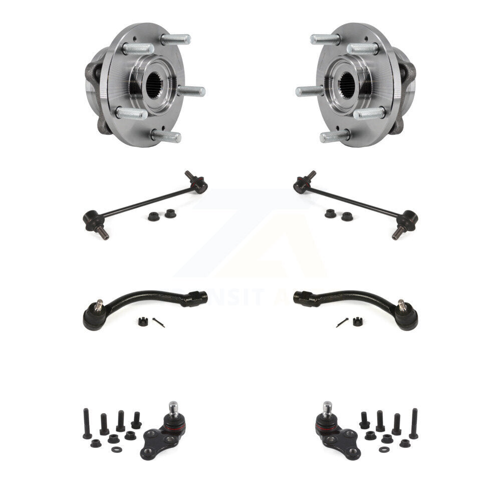 Bearing Lower Ball Joint Outer Tie Rod & Link Front Kit (8Pc) For 17-19 Kia Soul