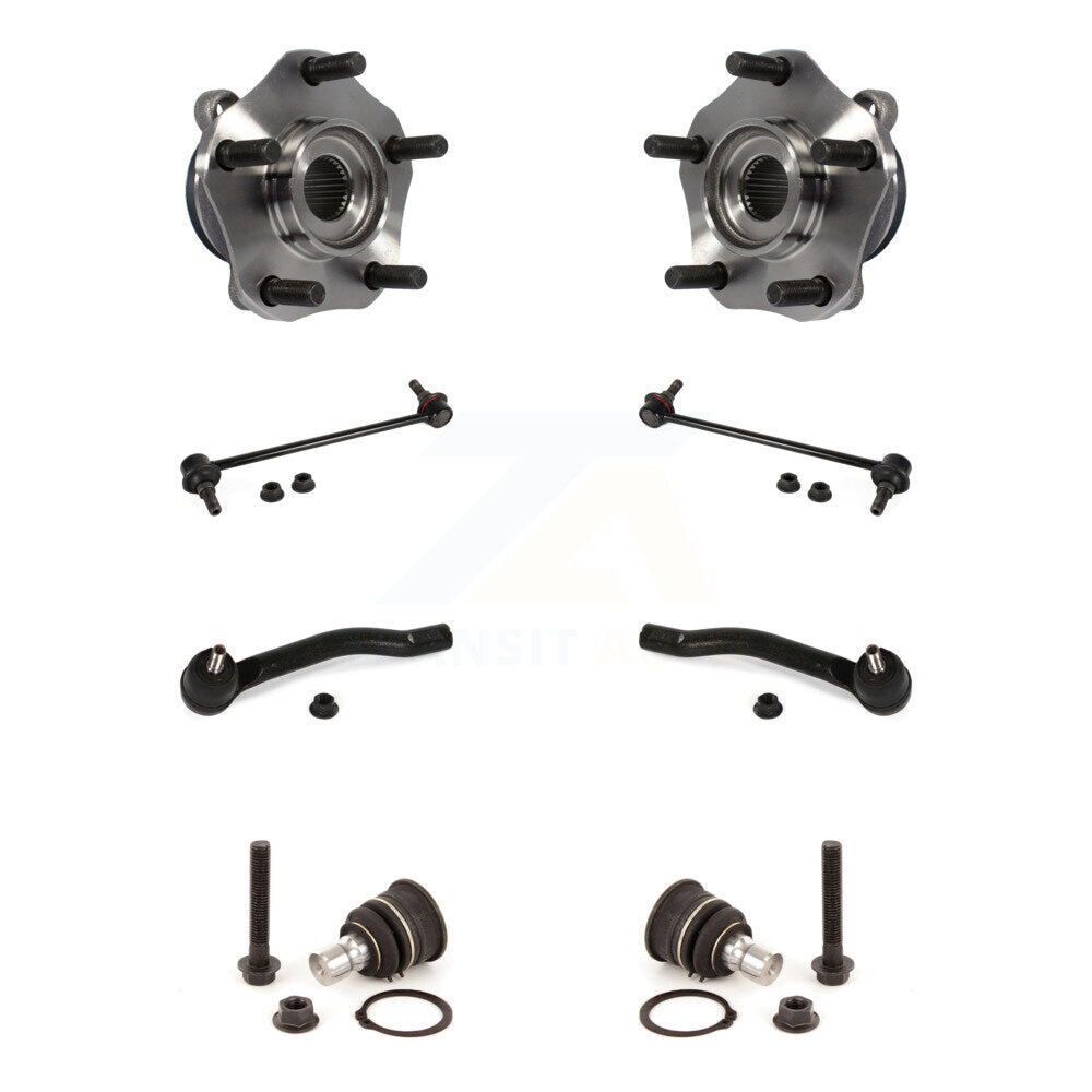 Bearing Lower Ball Joint Outer Tie Rod & Link Front Kit (8Pc) For Nissan Sentra