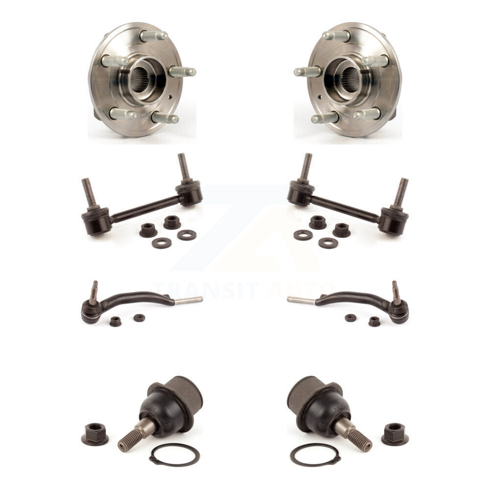 Hub Bearing Lower Ball Joint Outer Tie Rod Link Front Kit (8Pc) For Cadillac CTS