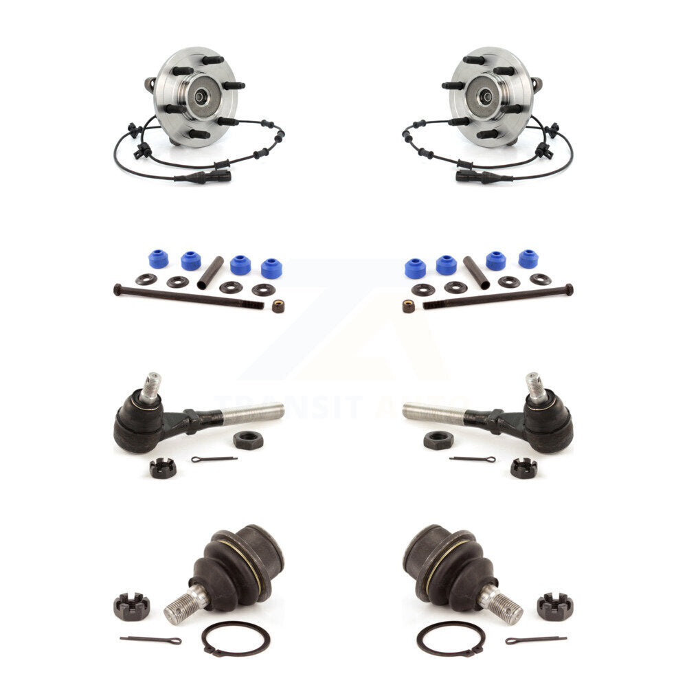 Bearing Lower Ball Joint Outer Tie Rod Link Front Kit (8Pc) For Ford Expedition