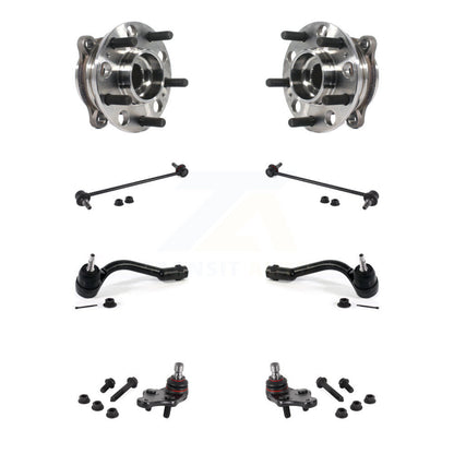 Hub Bearing Lower Ball Joint Outer Tie Rod Link Front Kit (8Pc) For Kia Sorento