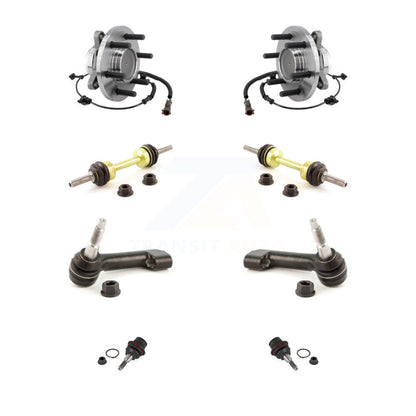 Hub Bearing Lower Ball Joint Outer Tie Rod & Link Front Kit (8Pc) For Ford F-150