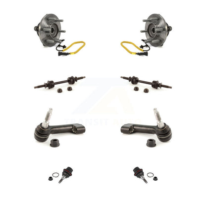 Hub Bearing Lower Ball Joint Outer Tie Rod & Link Front Kit (8Pc) For Ford F-150