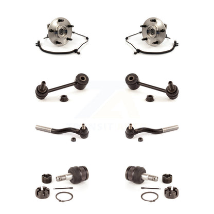 Bearing Lower Ball Joint Outer Tie Rod & Link Front Kit (8Pc) For Jeep Wrangler
