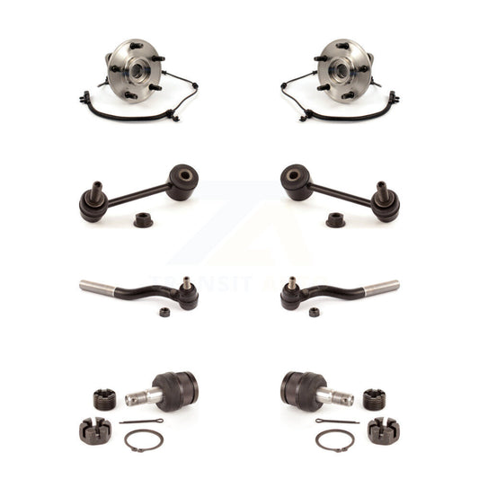 Bearing Lower Ball Joint Outer Tie Rod & Link Front Kit (8Pc) For Jeep Wrangler