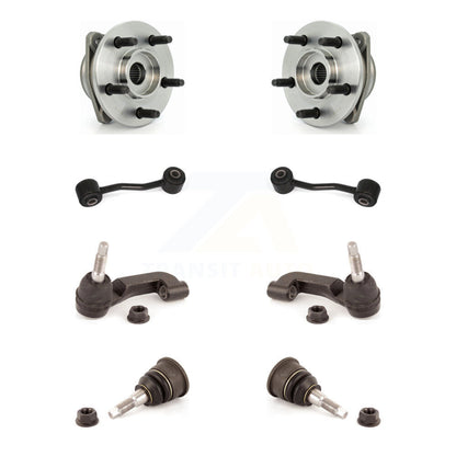 Hub Bearing Lower Ball Joint Outer Tie Rod Link Front Kit (8Pc) For Jeep Liberty