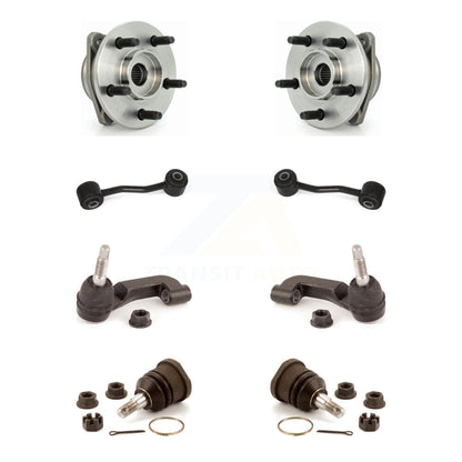 Hub Bearing Lower Ball Joint Outer Tie Rod Link Front Kit (8Pc) For Jeep Liberty