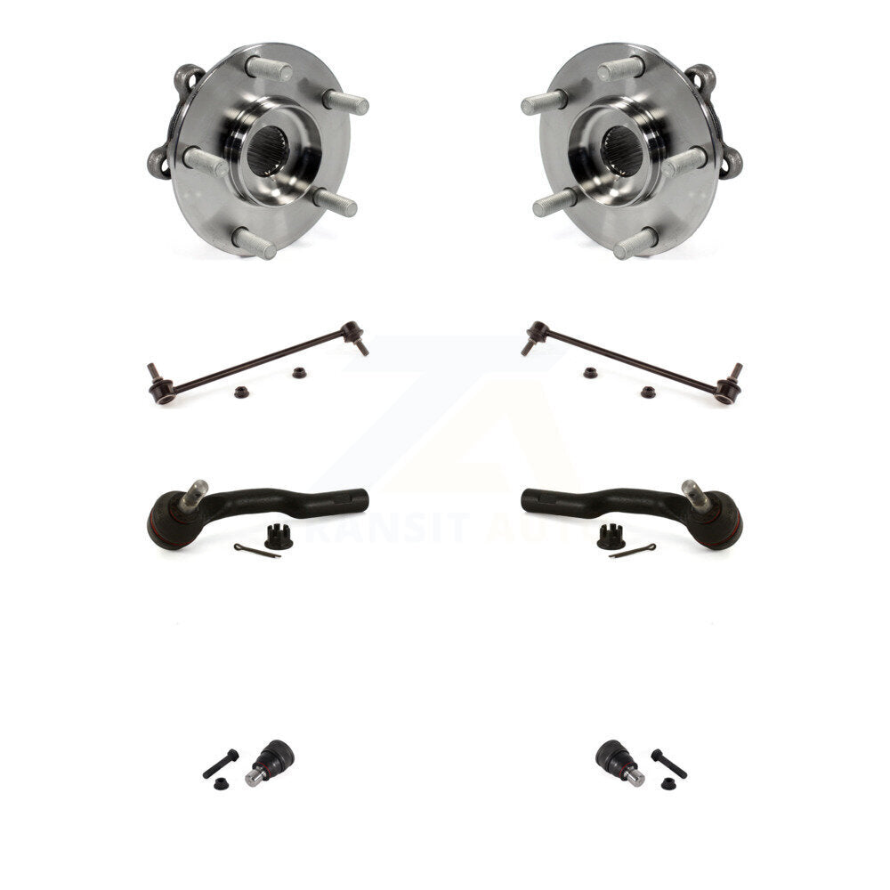 Bearing Lower Ball Joint Outer Tie Rod & Link Front Kit (8Pc) For 14-17 Mazda 6