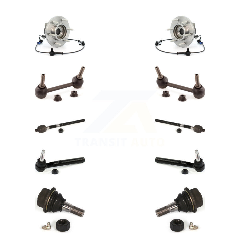 Bearing Lower Ball Joint Outer Inner Tie Rod Link Front Kit (10Pc) For Hummer H3