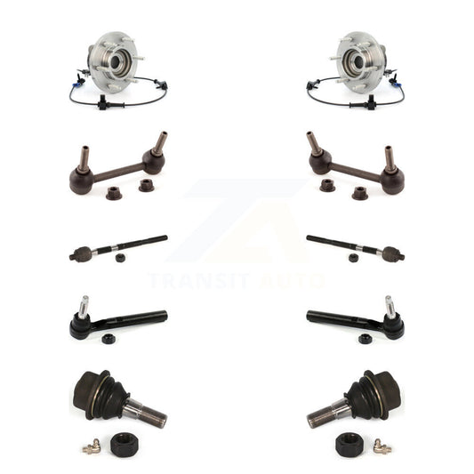 Bearing Lower Ball Joint Outer Inner Tie Rod Link Front Kit (10Pc) For Hummer H3