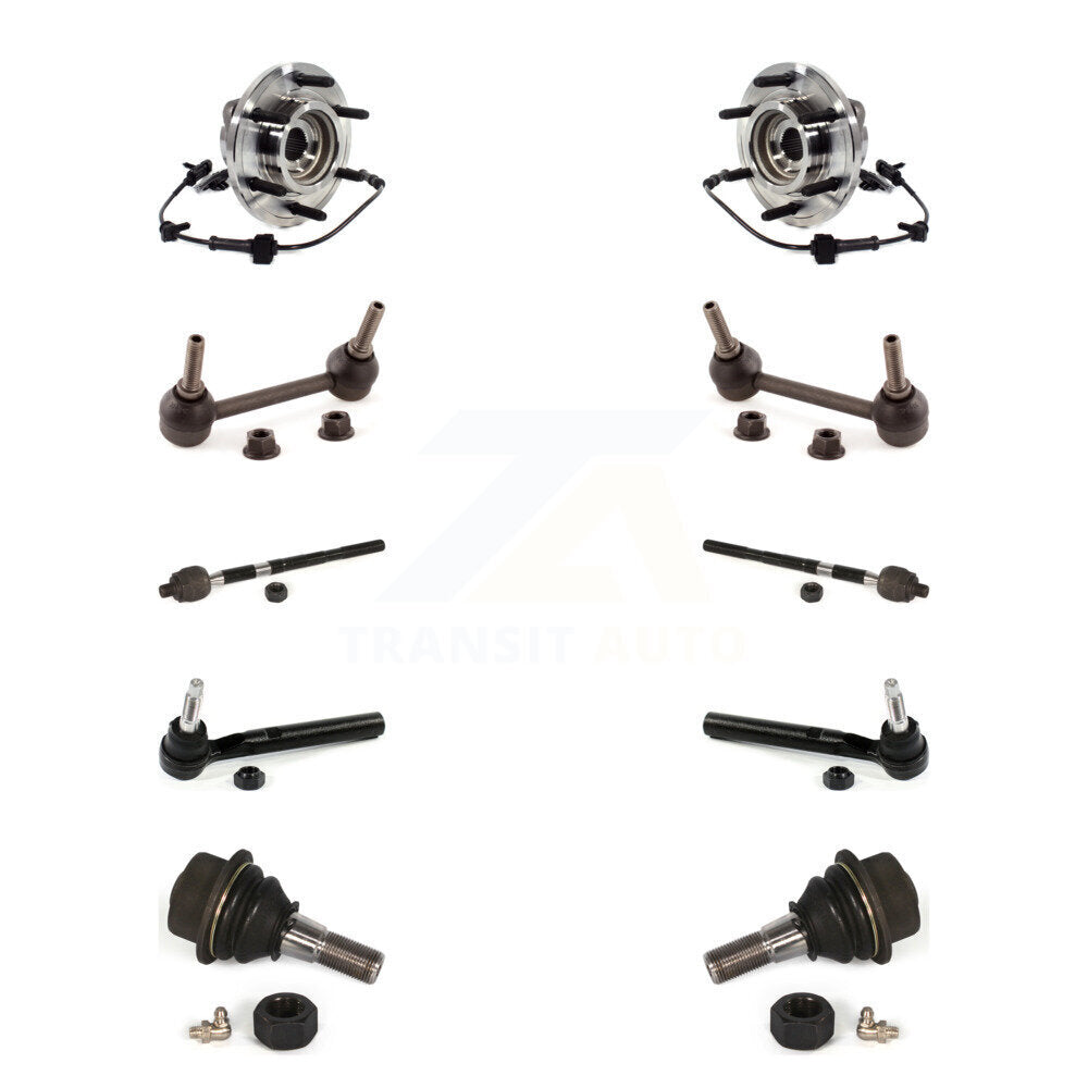 Bearing Lower Ball Joint Outer Inner Tie Rod Link Front Kit (10Pc) For Hummer H3
