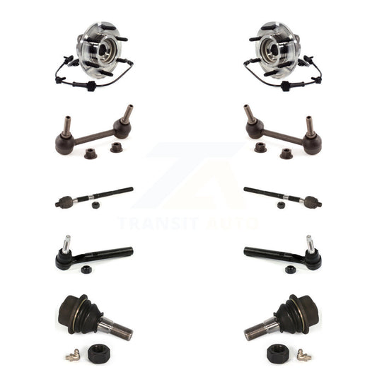 Bearing Lower Ball Joint Outer Inner Tie Rod Link Front Kit (10Pc) For Hummer H3