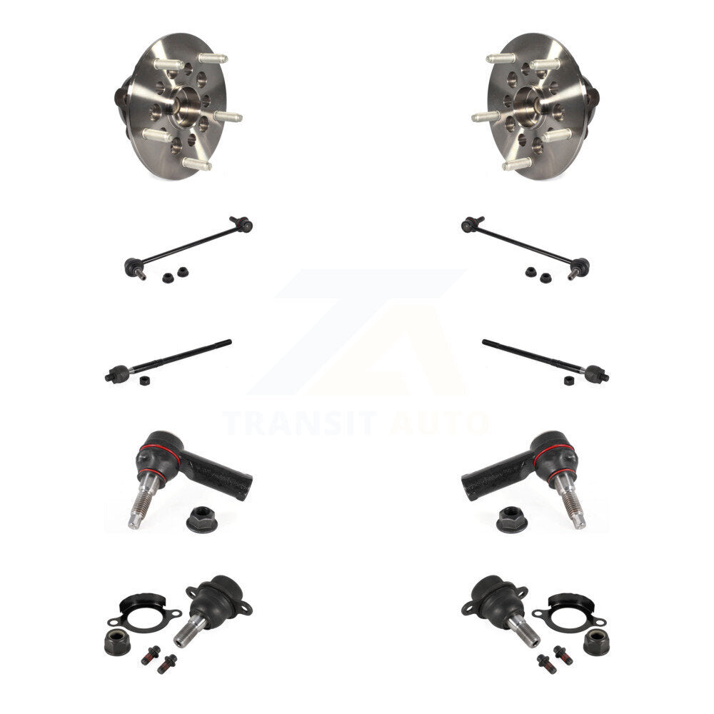 Bearing Lower Ball Joint Outer Inner Tie Rod & Link Front Kit (10Pc) For Ford HD
