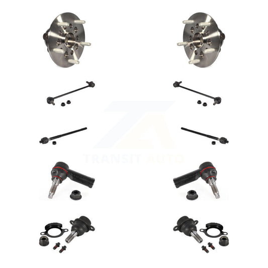 Bearing Lower Ball Joint Outer Inner Tie Rod & Link Front Kit (10Pc) For Ford HD