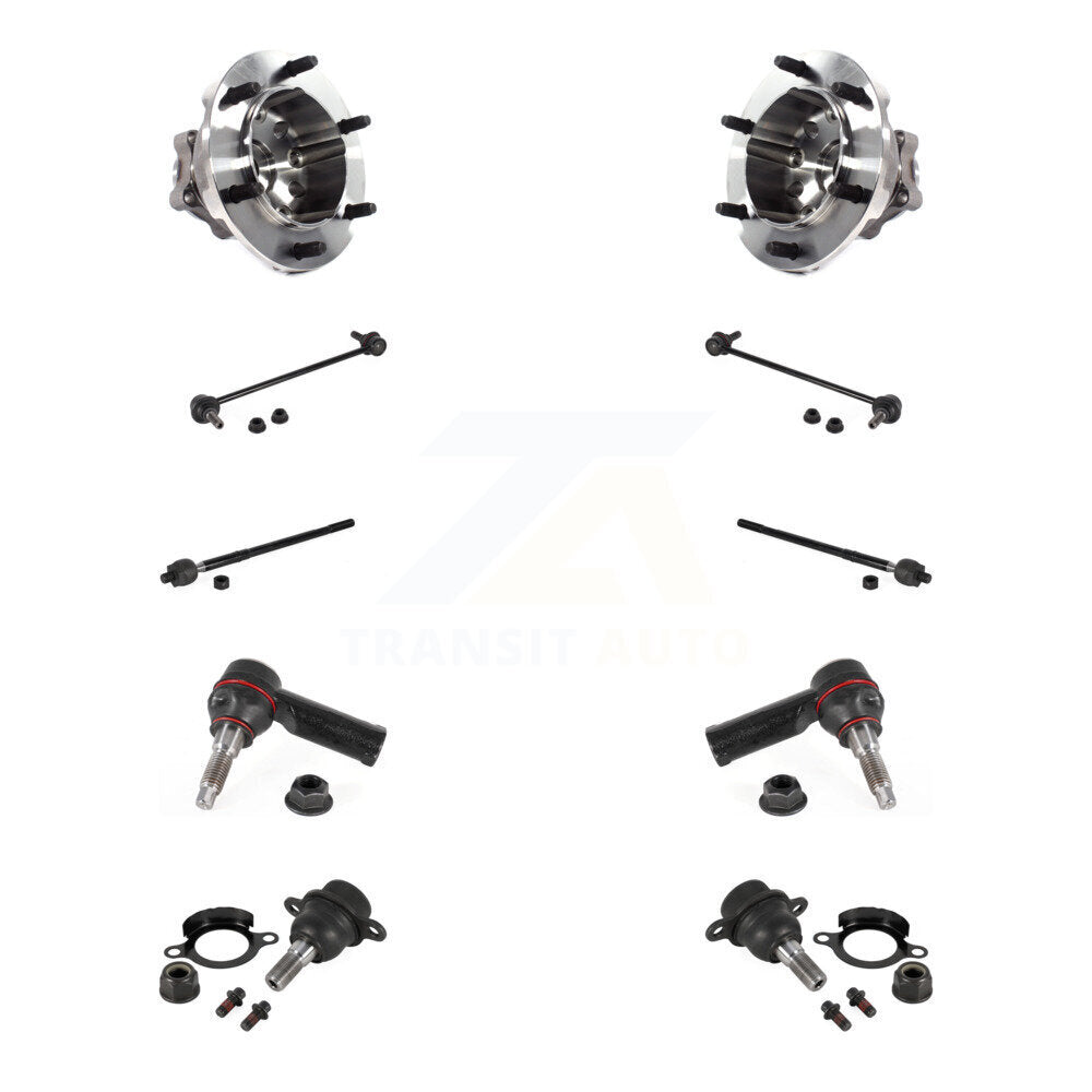 Bearing Lower Ball Joint Outer Inner Tie Rod & Link Front Kit (10Pc) For Ford HD