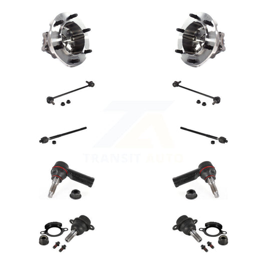 Bearing Lower Ball Joint Outer Inner Tie Rod & Link Front Kit (10Pc) For Ford HD