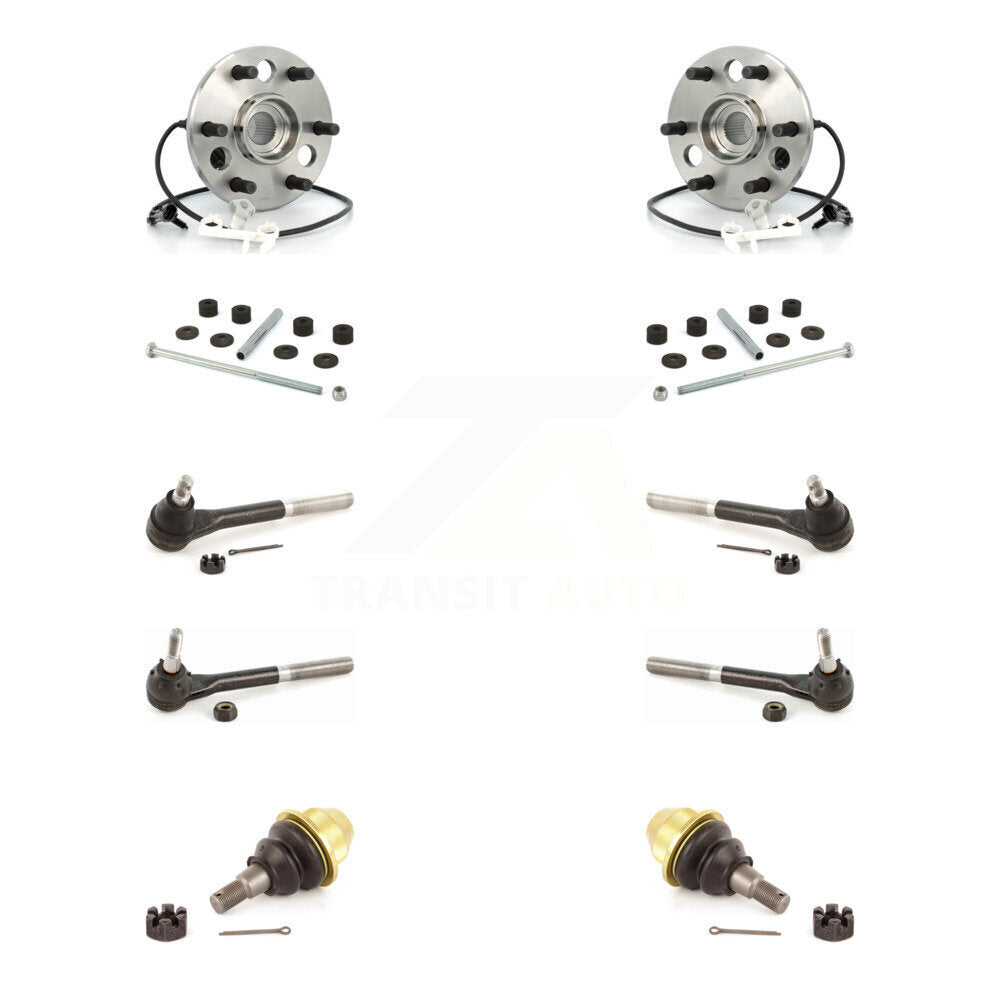 Bearing Lower Ball Joint Outer Inner Tie Rod Link Front Kit (10Pc) For GMC Yukon
