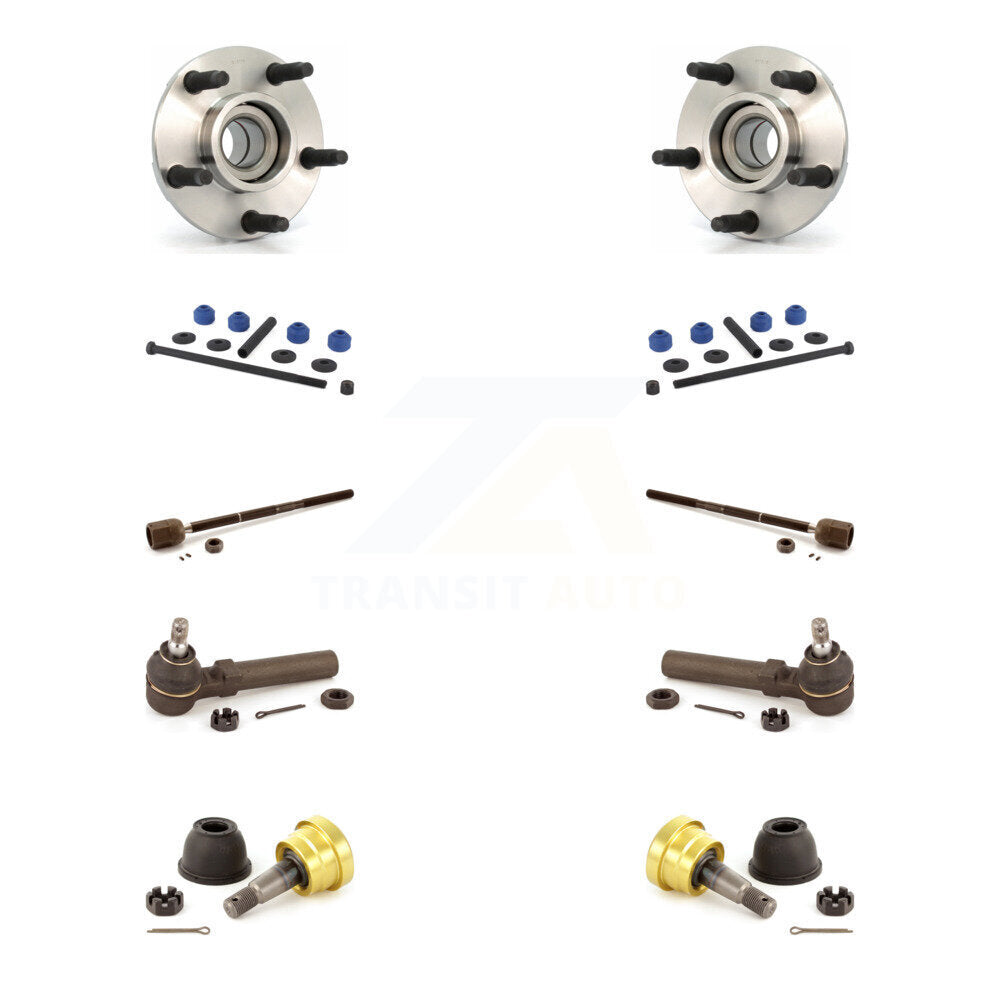 Hub Bearing Lower Ball Joint Outer Inner Tie Rod Link Front Kit For Ford Mustang