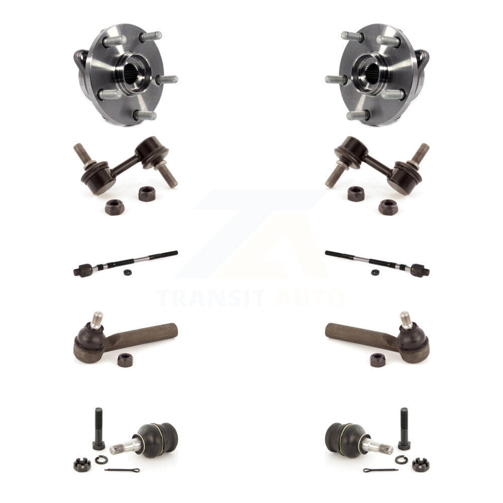 Bearing Lower Ball Joint Outer Inner Tie Rod & Link Front Kit (10Pc) For Subaru