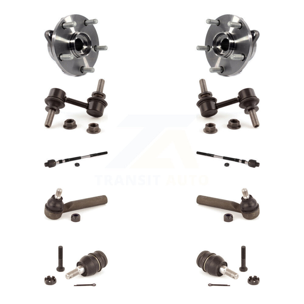 Hub Bearing Lower Ball Joint Outer Inner Tie Rod End Sway Bar Link Front Kit For