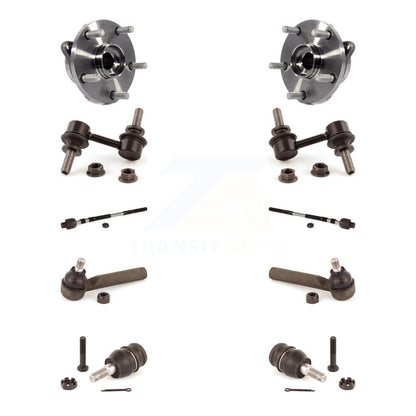 Hub Bearing Lower Ball Joint Outer Inner Tie Rod End Sway Bar Link Front Kit For