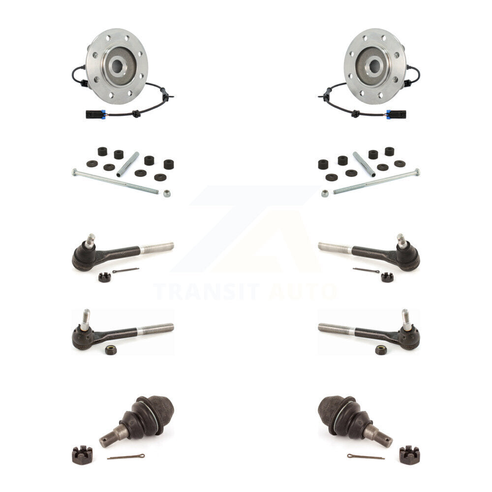 Bearing Lower Ball Joint Outer Inner Tie Rod Link Front Kit (10Pc) For K3500 GMC
