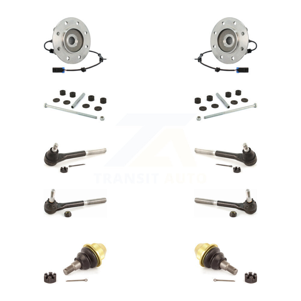 Bearing Lower Ball Joint Outer Inner Tie Rod Link Front Kit (10Pc) For K3500 GMC