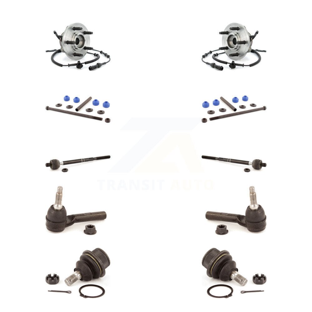 Bearing Lower Ball Joint Outer Inner Tie Rod Link Front Kit (10Pc) For Ford Trac