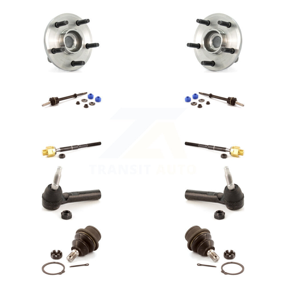 Hub Bearing Lower Ball Joint Outer Inner Tie Rod Link Front Kit (10Pc) For Dodge
