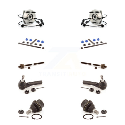Hub Bearing Lower Ball Joint Outer Inner Tie Rod Link Front Kit (10Pc) For Ford