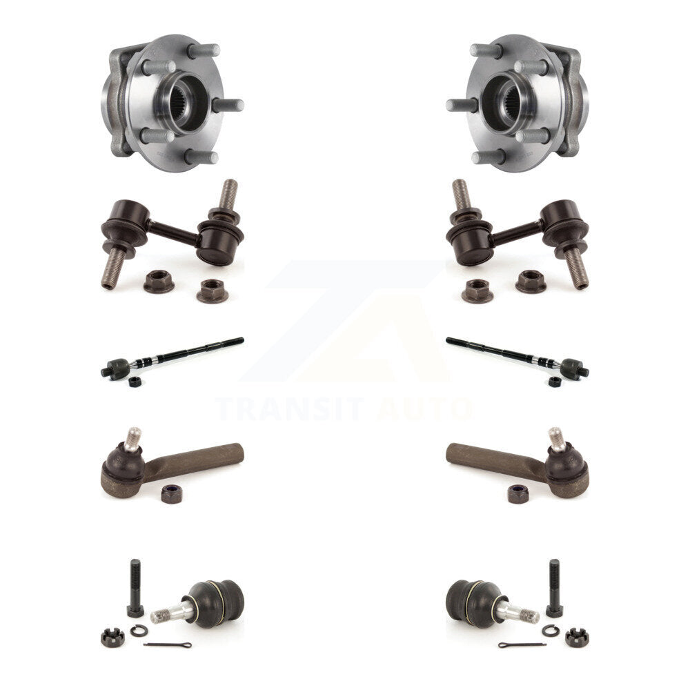 Bearing Lower Ball Joint Outer Inner Tie Rod Link Front Kit (10Pc) For Subaru XV
