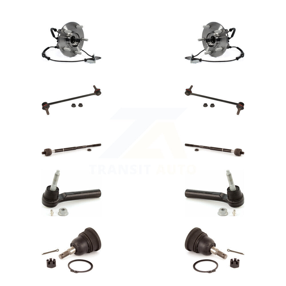 Bearing Lower Ball Joint Outer Inner Tie Rod & Link Front Kit (10Pc) For Dodge