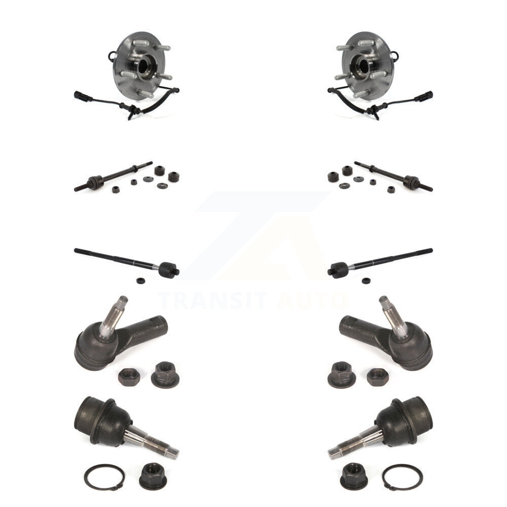 Bearing Lower Ball Joint Outer Inner Tie Rod Link Front Kit (10Pc) For Ram 1500