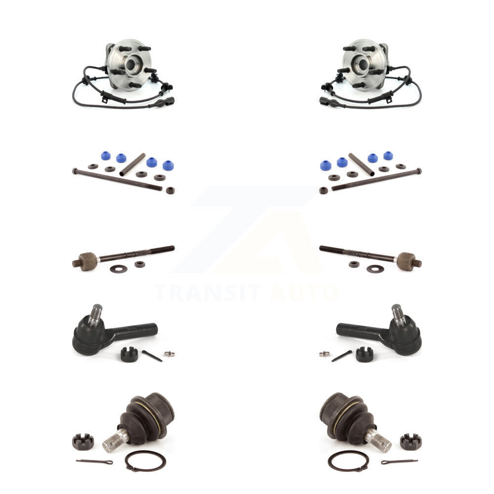 Bearing Lower Ball Joint Outer Inner Tie Rod Link Front Kit (10Pc) For Ford Trac