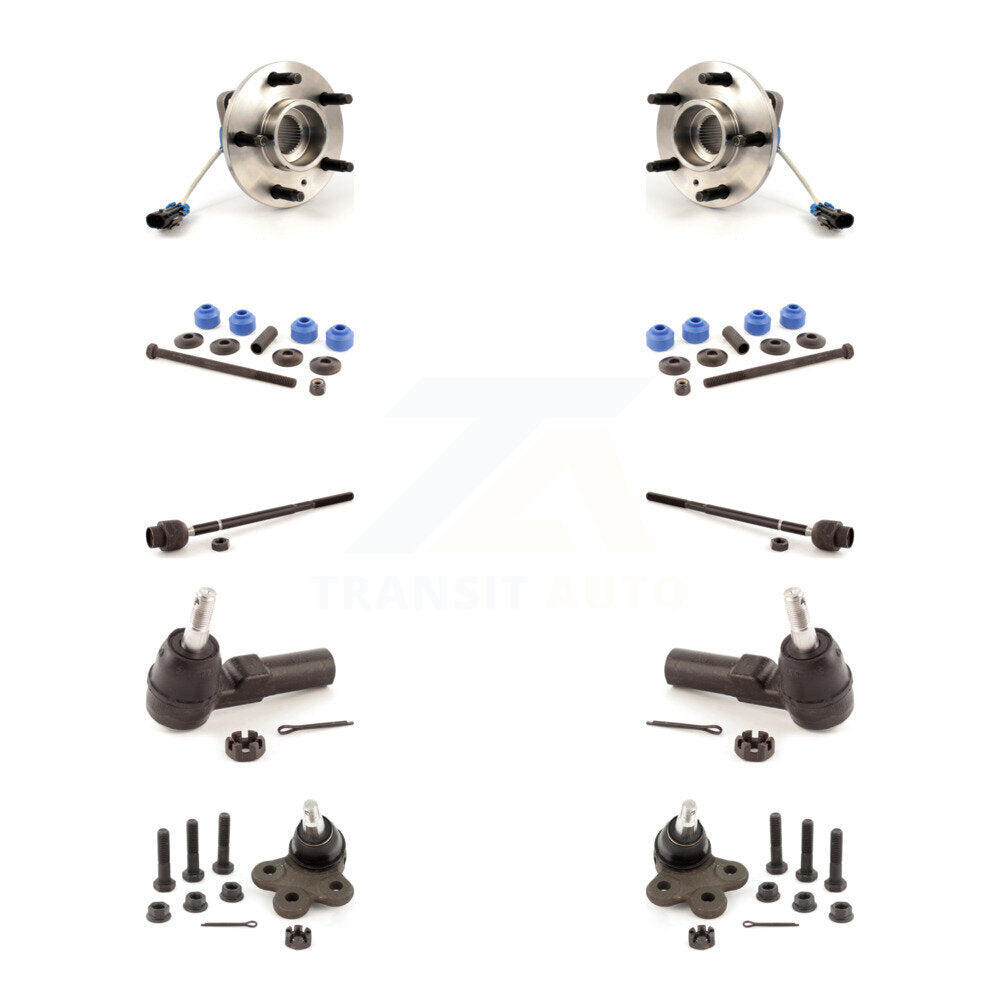 Bearing Lower Ball Joint Outer Inner Tie Rod & Link Front Kit (10Pc) For Pontiac
