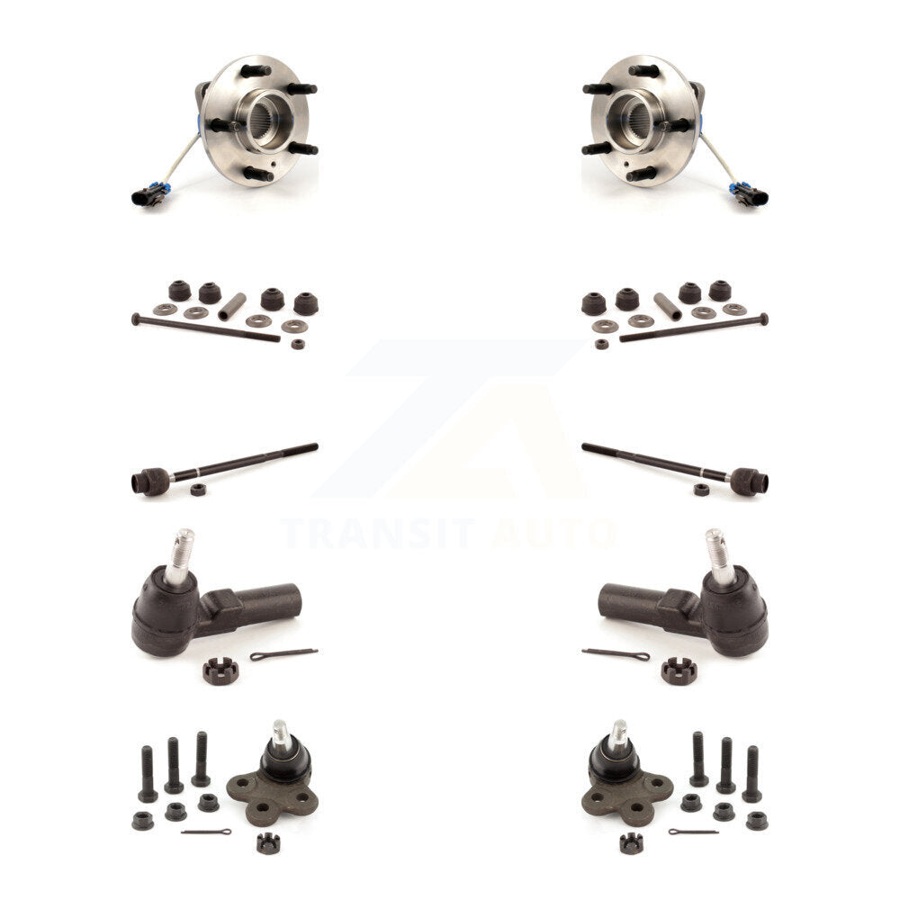 Bearing Lower Ball Joint Outer Inner Tie Rod & Link Front Kit (10Pc) For Pontiac