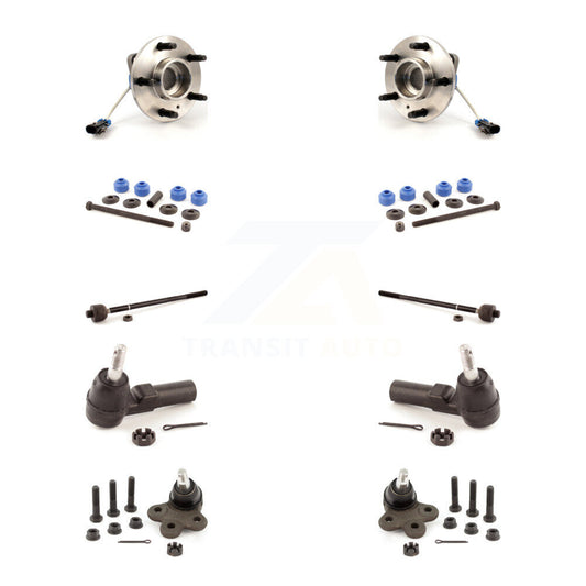 Hub Bearing Lower Ball Joint Outer Inner Tie Rod Link Front Kit (10Pc) For Buick
