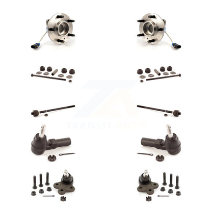 Hub Bearing Lower Ball Joint Outer Inner Tie Rod Link Front Kit (10Pc) For Buick